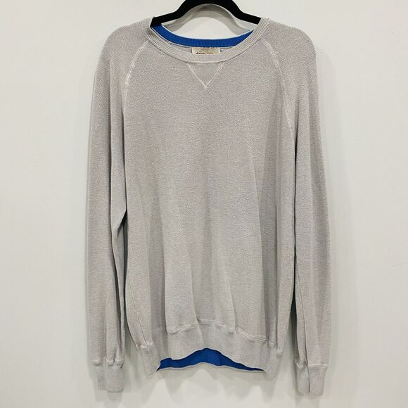 DARTMOOR XL Men’s Gray Silk Cashmere Cotton Knit Crewneck Preppy Sweater Golf - Picture 1 of 16